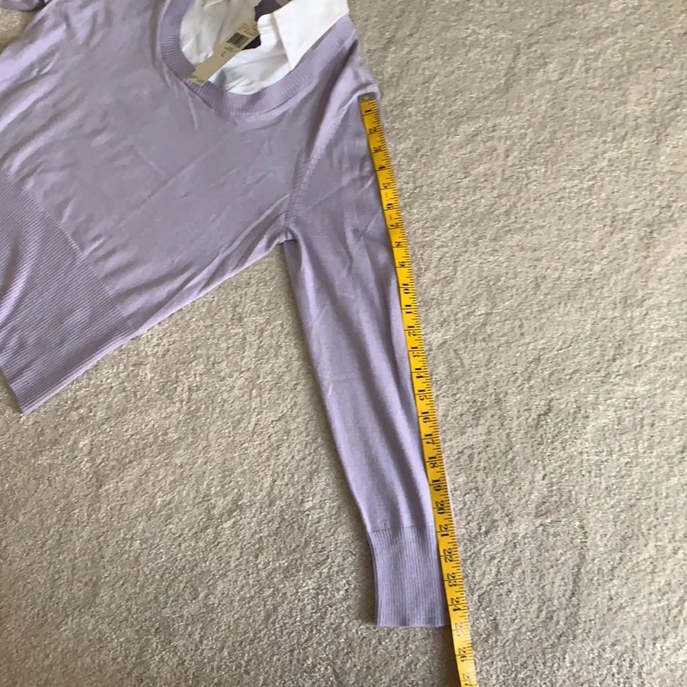 Carolyn Taylor button up/sweater layered look top - Picture 6 of 8